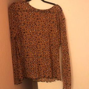 Mesh cheetah shirt
